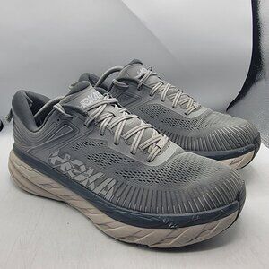 Hoka One One Bondi 7 Mens 12.5 Gray Wild Dove Athletic Running Shoes Casual